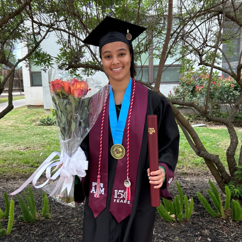 Lacie Horton, Dr. Horton’s daughter, at her graduation from Texas A&M University. She is returning to A&M for a master’s in biological and agricultural engineering.