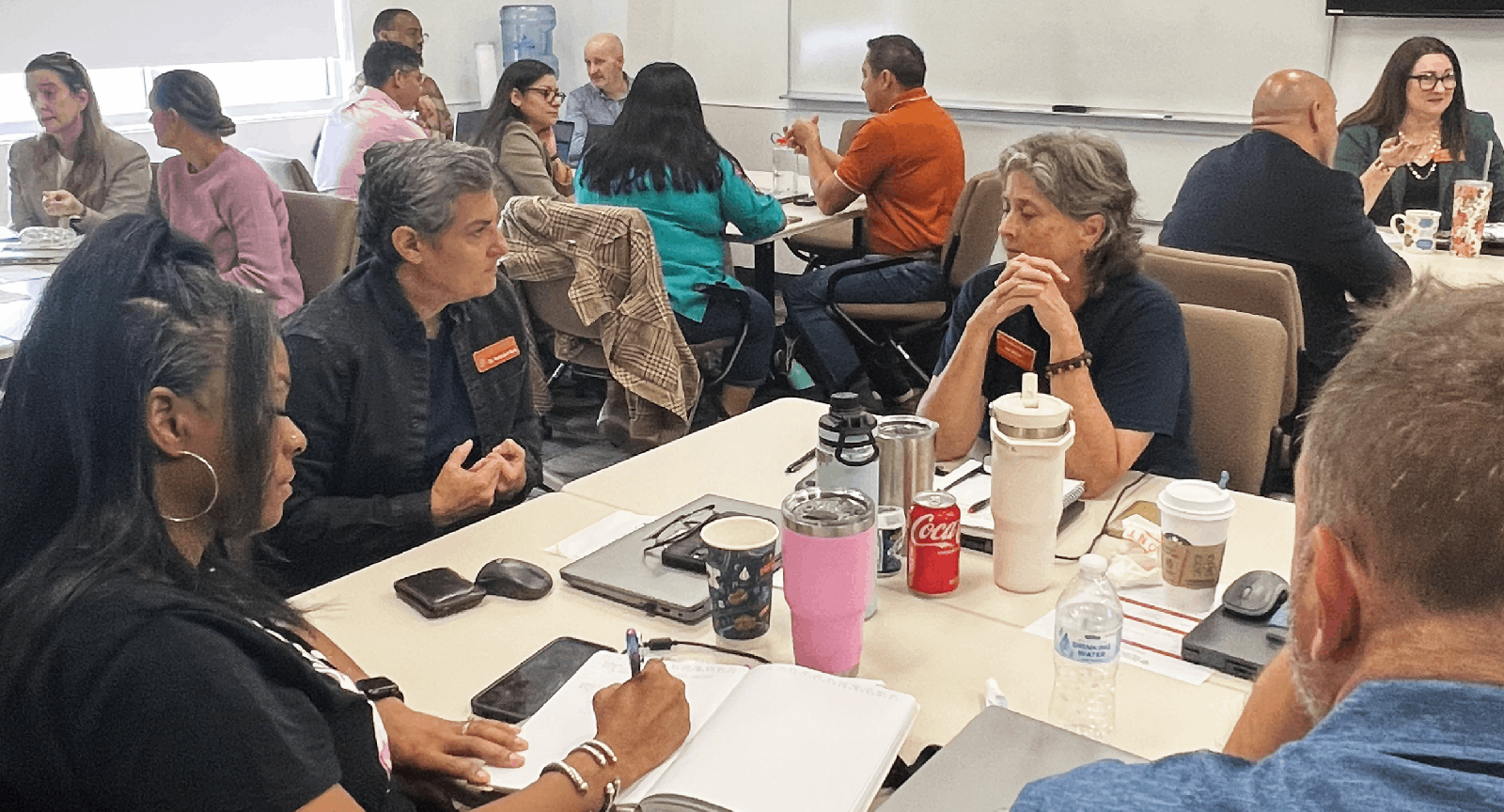 A workshop session of UT High School administrators discussing new ideas and innovative approaches