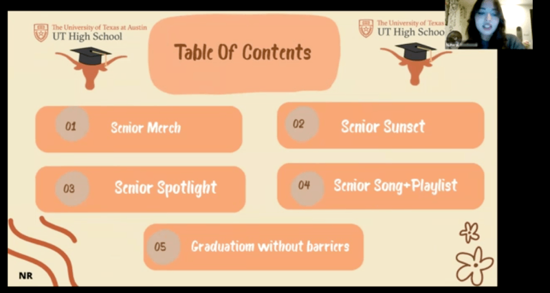 Screenshot of Student Council Projects Slide