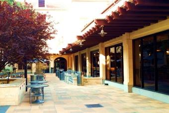 View of the UT Student Union courtyard