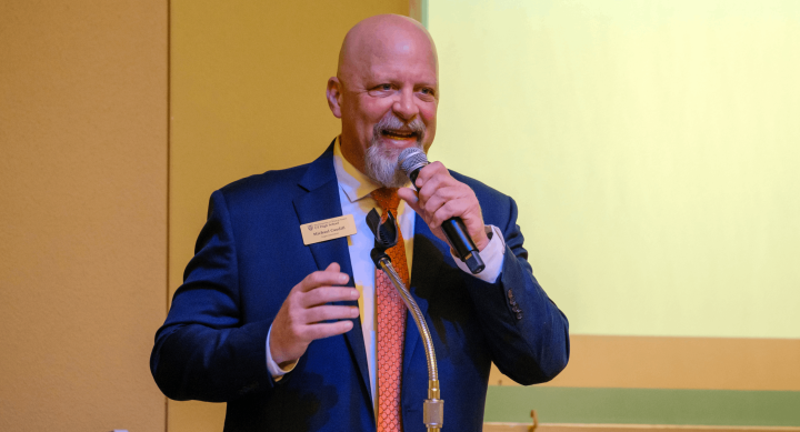 Micheal Caudill at the podium