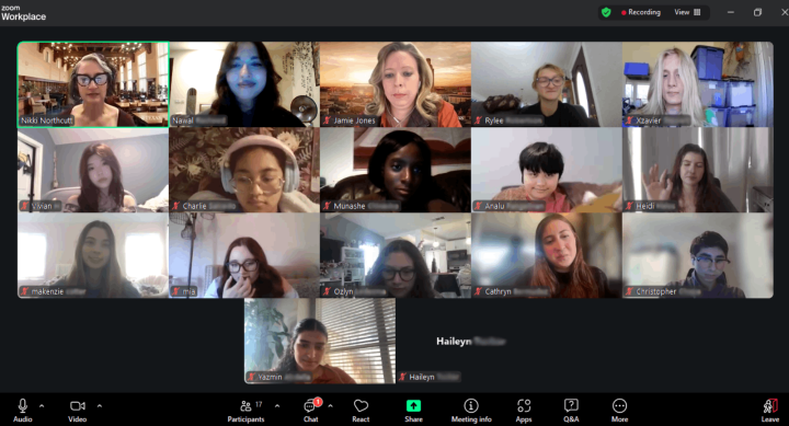 UT Student Council meeting screenshot